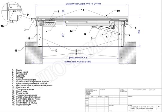 Люк для выхода на кровлю Оптимус 1100*2000 Люк для выхода на кровлю Оптимус 1100*2000